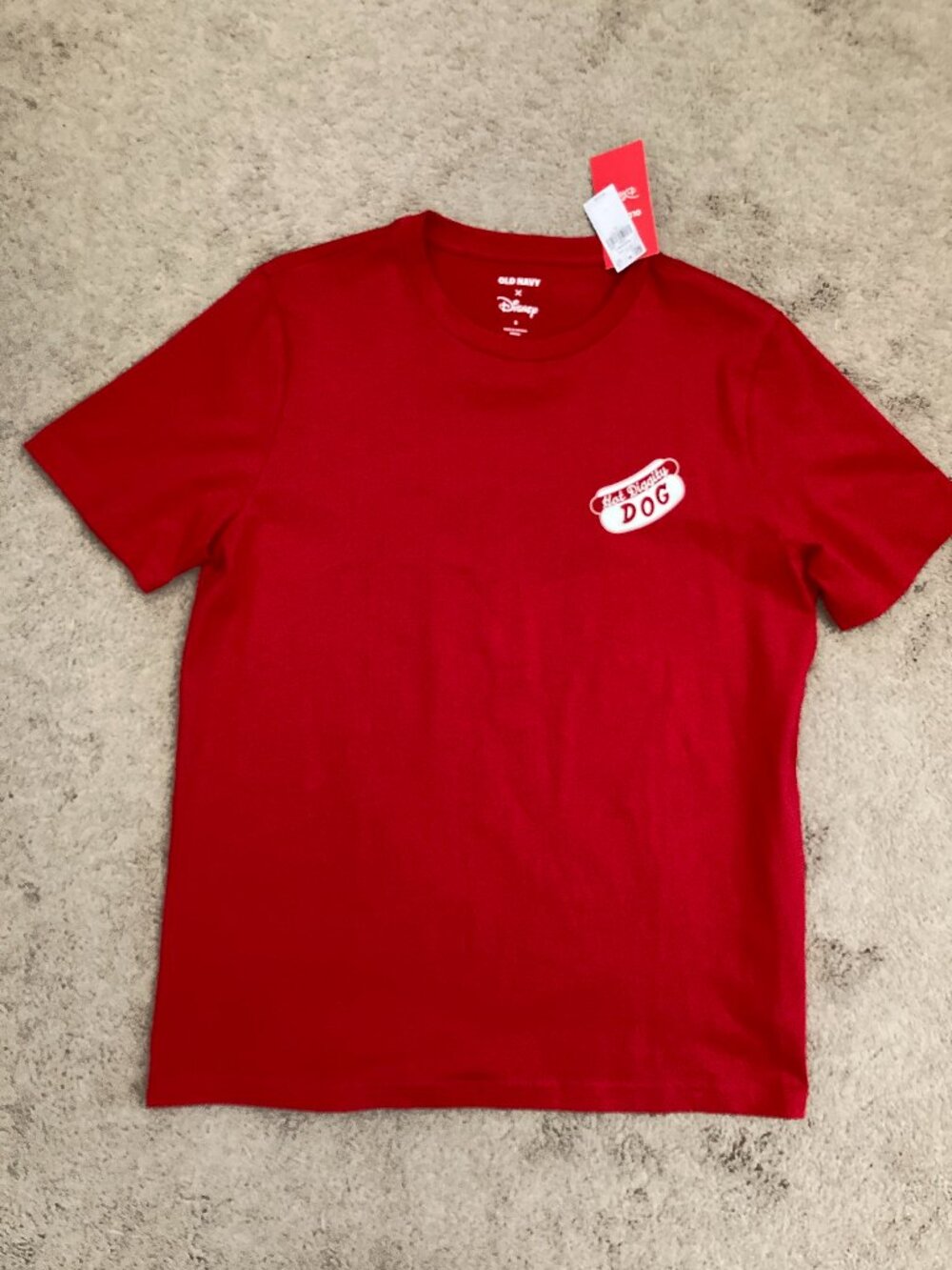 NEW Old Navy x Disney Mickey Mouse Hot Dog Graphic T-Shirt size small